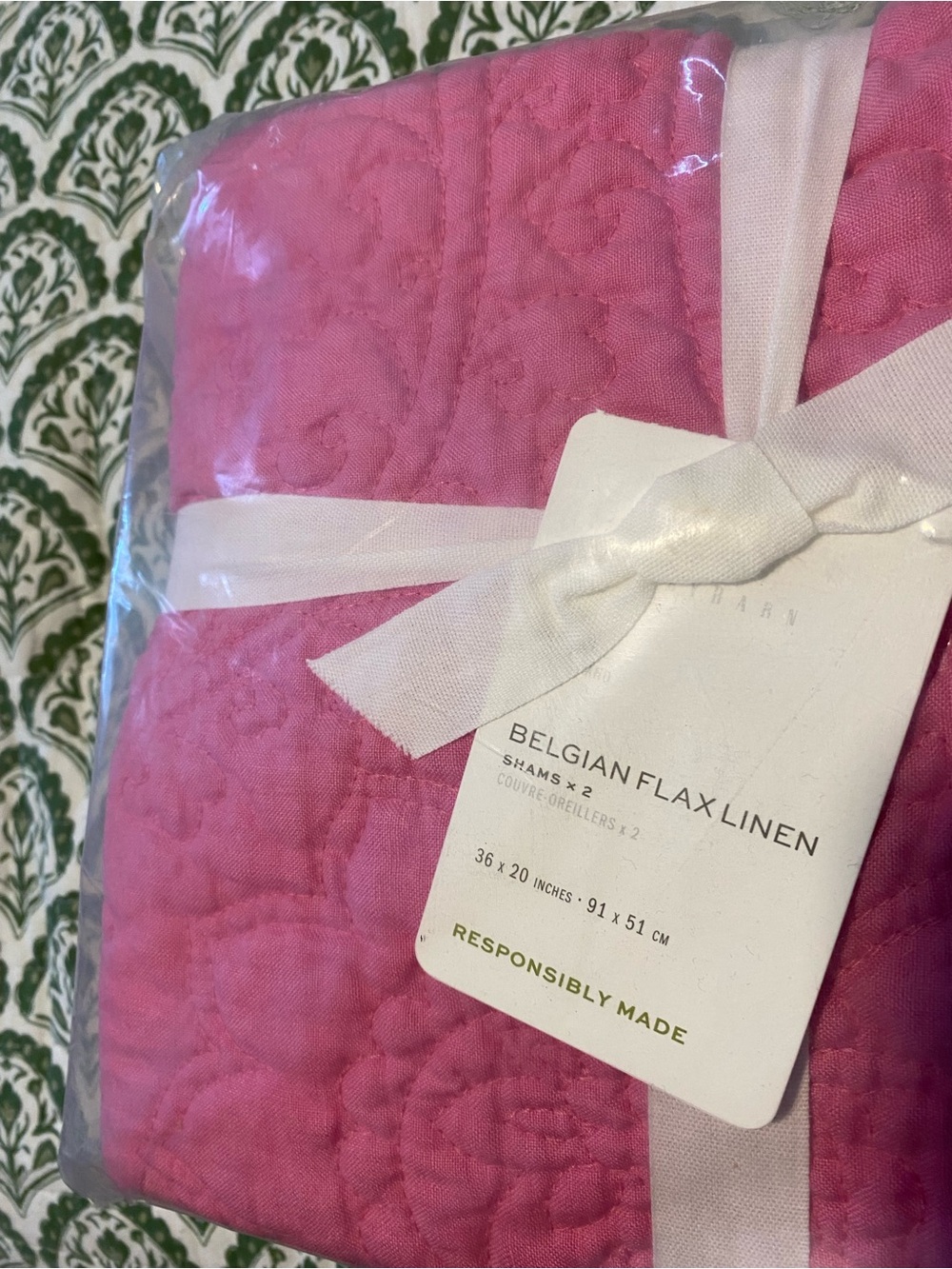 NEW NWT Pottery Barn Belgian Flax Linen King Shams Set of Two 2